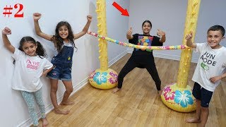 Heidi and Zidane Limbo Challenge 2 ! family fun vlog video