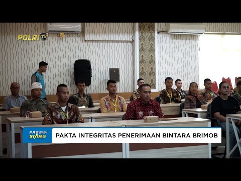 POLDA SULUT LAKSANAKAN PENANDATANGANAN PAKTA INTEGRITAS PENERIMAAN BINTARA BRIMOB POLRI T.A 2025