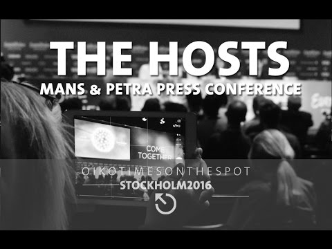 oikotimes.com: Petra Mede & Måns Zelmerlöw Press Conference Footage