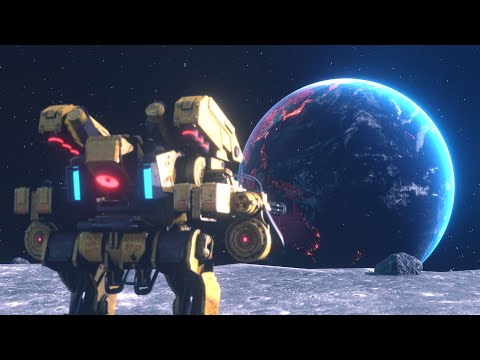 Mech Animation Blender (Walk and Shooting)