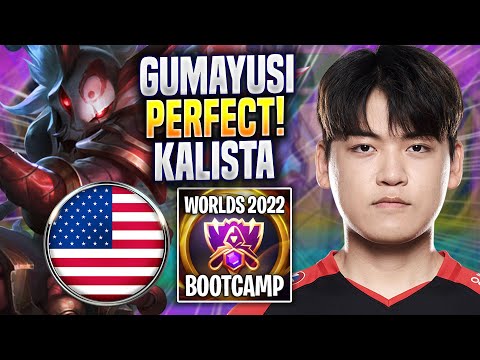 GUMAYUSI PERFECT GAME WITH KALISTA! - T1 Gumayusi Plays Kalista ADC vs Sivir! | Bootcamp 2022