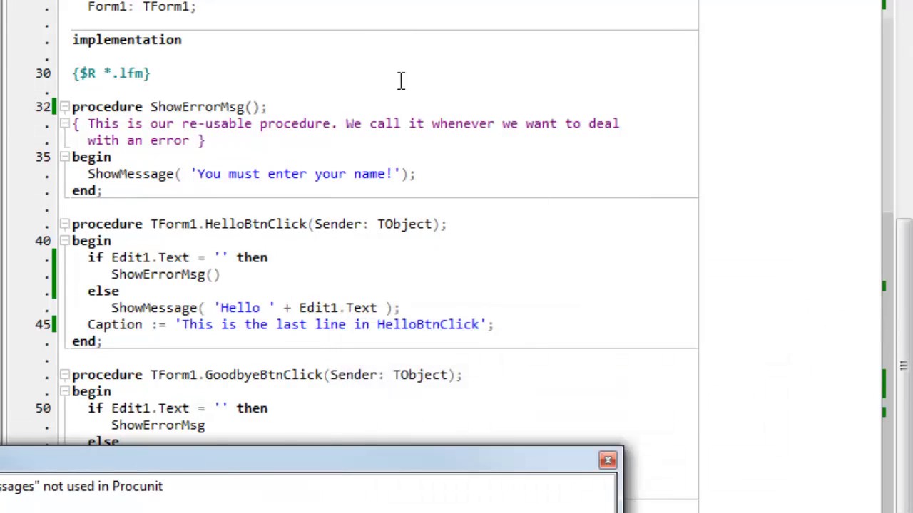 Learning Pascal 8 Procedures And Functions