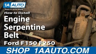 How To Replace Engine Serpentine Belt Ford 92-96 F-150/F250