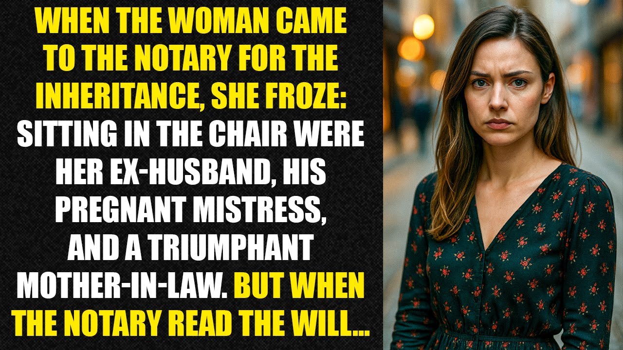 When the woman came to the notary for the inheritance, she froze: sitting in the chair were her...