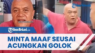AKUI KHILAF! Pedagang Es yang Acungkan Golok dan Ngamuk ke Walkot Bekasi Kini Minta Maaf