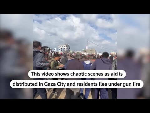 Chaotic aid distribution under gun fire in Gaza City | REUTERS