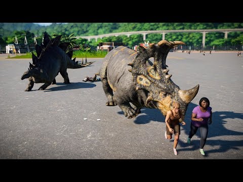 Sinoceratops, Stegosaurus, Baryonyx & Indoraptor Breakout! Jurassic World Evolution