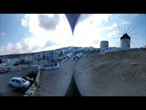 360 VR video - the Windmills of Mykonos-