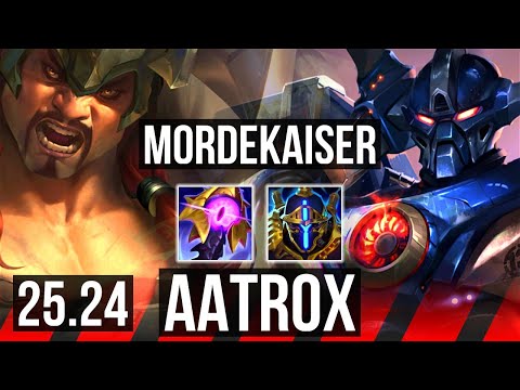 MORDEKAISER vs AATROX (TOP) | Perfect KDA: 9/0/1 | KR Master | 25.24