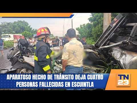 Aparatoso hecho de tránsito deja cuatro personas fallecidas en Escuintla