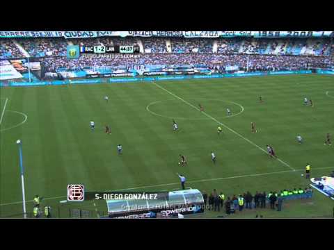 Gol de González. Racing 1 - Lanús 2. Fecha 6. Torneo Primera División 2014. Fútbol Para Todos