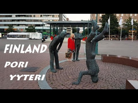 Finland/Suomi. Pori city walking tour. Yyteri beach and resort