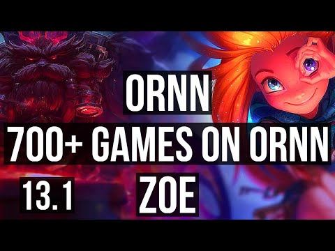 ORNN vs ZOE (MID) | 3/0/5, 700+ games, 900K mastery | KR Diamond | 13.1