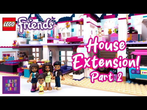 Lego 2021 Andrea's House Gets Extended! Part 2 - Lego House Build, Renovation & Animation, DIY Craft