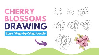 Learn How to Draw Cherry Blossoms step-by-step in just 8 simple steps! 🎨