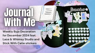 Journal With Me: Decorating my December 2024 pages in my BLACKOUT A5 Bullet Journal