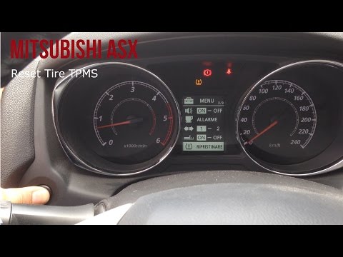 Mitsubishi ASX Reset Tire Pressure Pneumatici TPMS