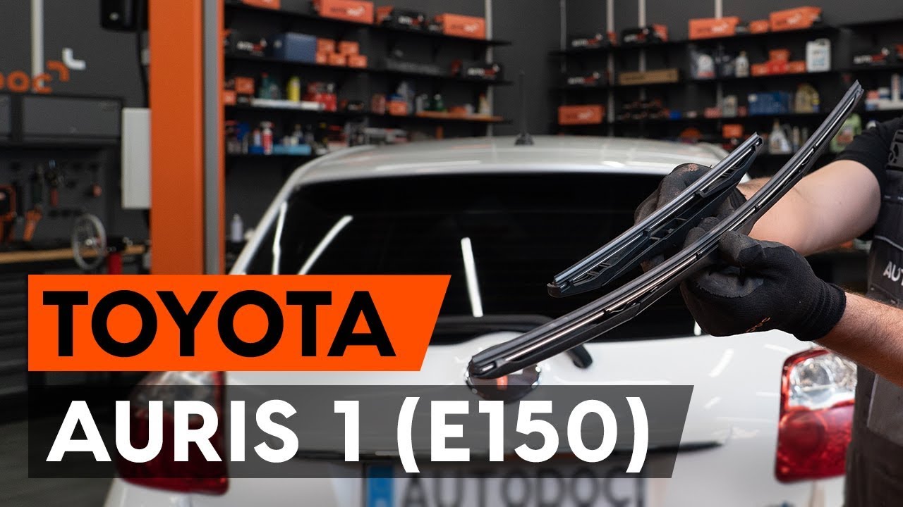 Kuinka vaihtaa pyyhkijänsulat taakse Toyota Auris E15-autoon – vaihto-ohje