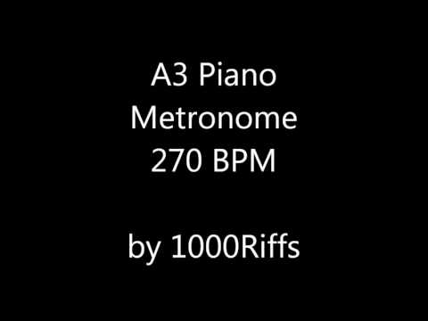 A3 Piano Metronome 270 BPM - Beats Per Minute