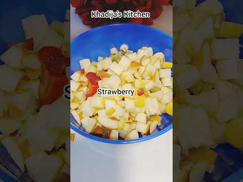 Fruit Chaat by Khadija's Kitchen | Fruits Chat | YTshorts | #fruitchaat