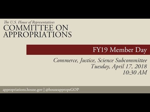 Hearing: FY 2019 Budget - Commerce, Justice, Science Member Day (EventID=108144)