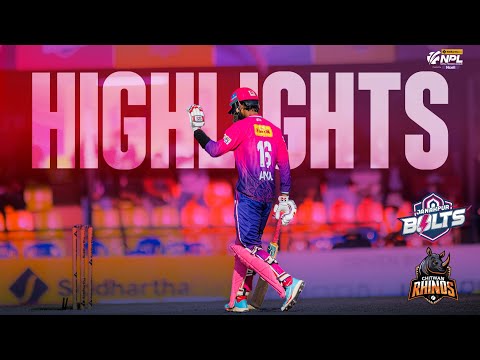 M20 | Janakpur Bolts vs Chitwan Rhinos | NPL HIGHLIGHTS