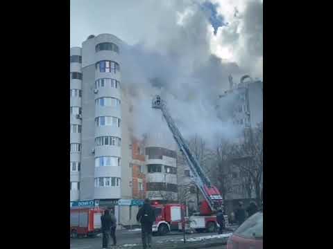 Incendiu puternic în municipiul Constanța