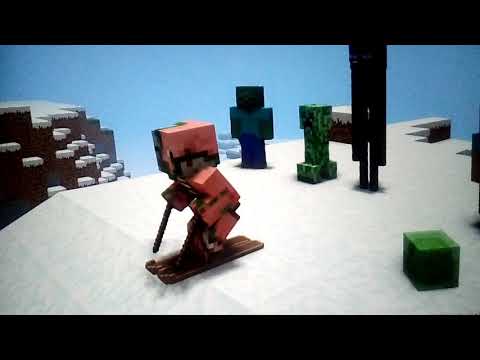 Monster school: skiing - Minecraft Animation