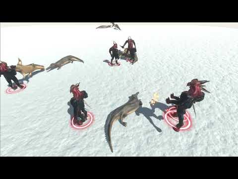 8 Machimosaurus Rex snow vs all units - Animal Revolt Battle Simulator