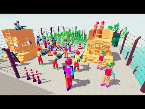 Zombie 100 Units vs Army Soldier - Totally Accurate Battle Simulator TABS