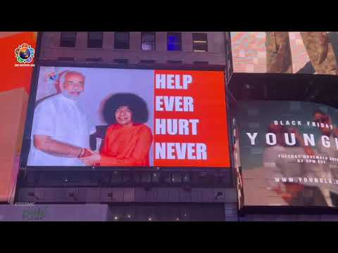 Centenary Celebrations Reach Times Square: A Global Tribute to Bhagawan Sri Sathya Sai Baba