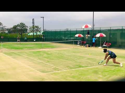 (本戦)久留米市ユー・エス・イーカップ国際女子テニス2018 Haruka KAJI vs Sakura HONDO