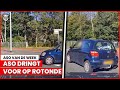 Aso-bestuurder haalt roekeloze actie uit op rotonde