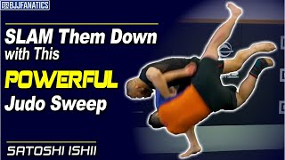 Incredible Judo Sweep for BJJ - Inside Sweep To Foot Sweep to Uchi Mata by Satoshi Ishii