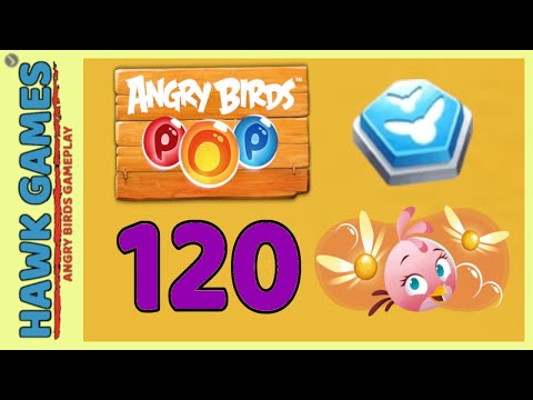Angry Birds Stella POP Bubble Shooter Level 120 Hard - Walkthrough, No Boosters