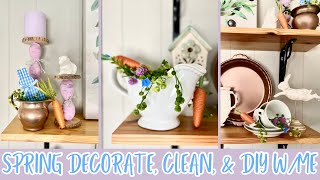 SPRING DECORATE WITH ME 2024 | EASY EASTER DIYS | COZY COTTAGE | HOMEMAKING & CLEANING MOTIVATION
