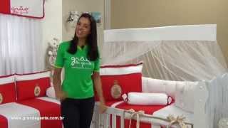 Kit Berço Urso Real Vermelho | Ref: 47314