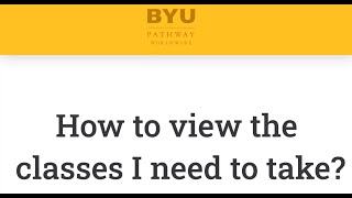 How to see the classes you need to take and access the catalog