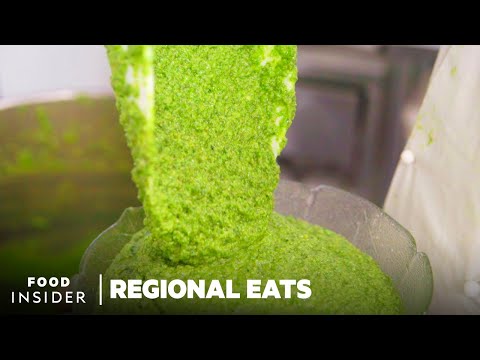 意大利正宗的香蒜醬是如何製作的 | 地區美食 (How Authentic Pesto Is Made In Italy | Regional Eats)