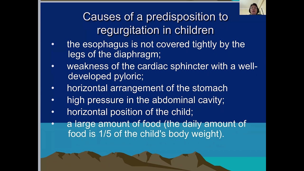 Anatomical and physiological features of the digestive system in children