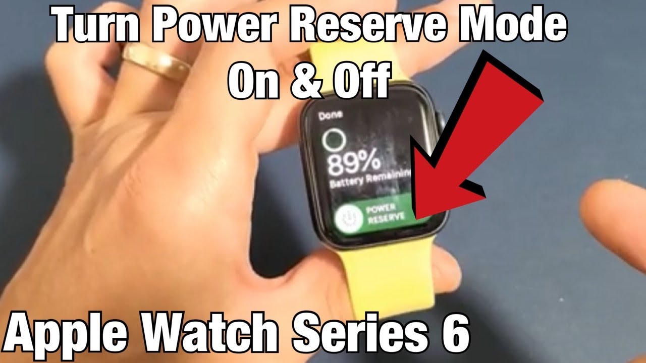How to Turn On/Off  Power Reserve Mode on Apple Watch Series 6