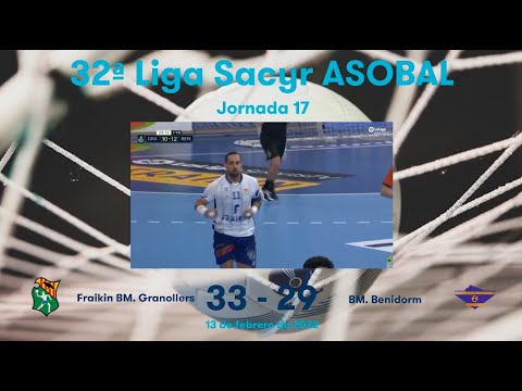 32ª Liga Sacyr ASOBAL J17: Fraikin BM. Granollers - BM. Benidorm 33-29