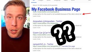 When will my Facebook Business Page Show in Google