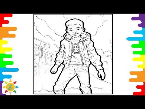 Miles Morales Coloring Pages | Marver"s Coloring | Jim Yosef & Anna Yvette - Courage