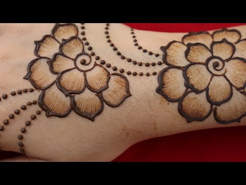 quick and very easy flowers mehndi designs | its a easy and stylish mehndi designs for back hands