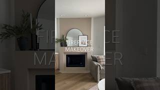 Fireplace makeover with microcement! #microcement #fireplace #fireplacemakeover #renovation #homediy
