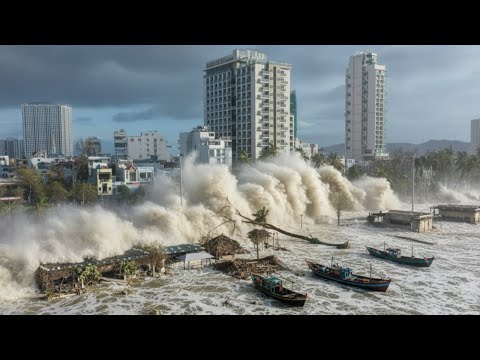 VIETNAM In Chaos Today! Typhoon Kalmaegi, 149 km/h winds, and massive high waves on the island!