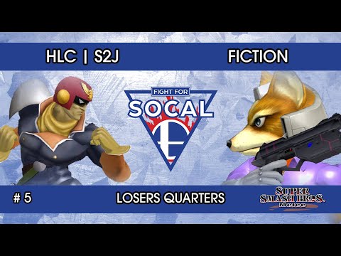 Fight For SoCal 5 - HLC | S2J (Captain Falcon) VS Fiction (Fox) - SSBM - Losers Quarters