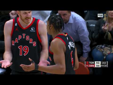 Scottie Barnes gets ejected by the referee for no reason 28 seconds before the end of the game!!!