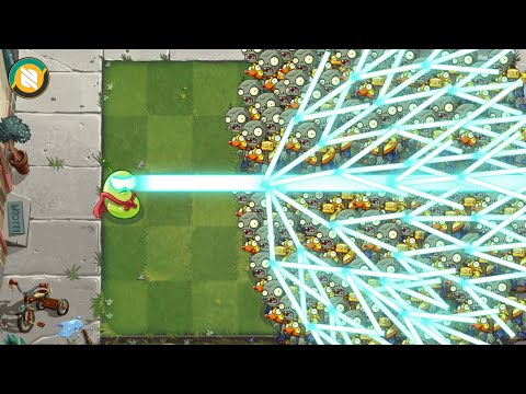 Pvz 2 One Plant Max Level Power Up Vs 100 Ducky Tube Zombie - Plants Vs Zombies 2